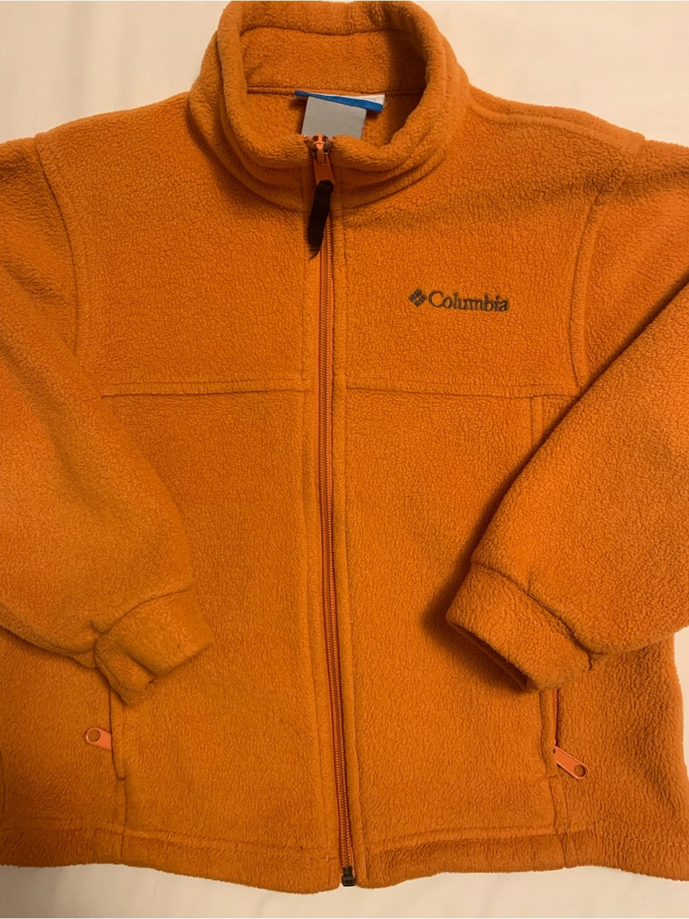 Columbia Pumpkin Orange Fleece Jacket 6/7 Halloween